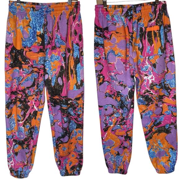 Teddy Fresh X MYFAWNWY MARBLE Artist Artsy Art Tie Dye Sweatpants Jogger size XS - Picture 1 of 6